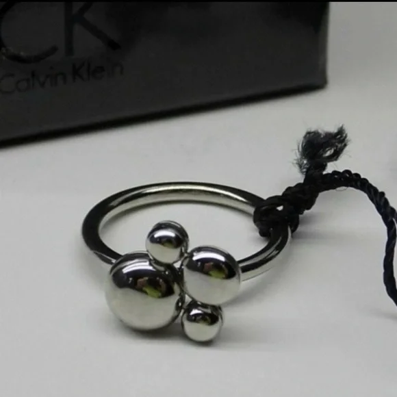 Calvin Klein Silver Fidget Ring | Spinner Ring | w/ Box & Black Pouch - Picture 2 of 4